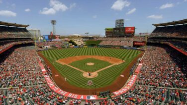 ANAHEIM, CA &#8211; APRIL 26:  A general view during the game between the Texas Rangers and Los Angeles Angels of Anaheim on April 26, 2015 at Angel Stadium of Anaheim in Anaheim, California. (Photo by Matt Brown/Angels Baseball LP/Getty Images)
