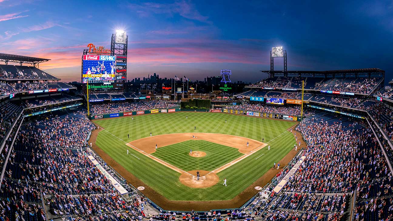 5 July 2016: A general view of the game during the Major League Baseball game between The Atlanta Braves and the Philadelphia Phillies played at Citizens Bank Park in Philadelphia, PA. (Photo by Gavin Baker/Icon Sportswire)

