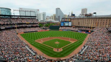 May 30, 2016; Baltimore, MD, USA; A general view of  Oriole Park at Camden Yards during the fifth inning between the Baltimore Orioles and the Boston Red Sox . The Red Sox won 7-2. Mandatory Credit: Tommy Gilligan-USA TODAY Sports
