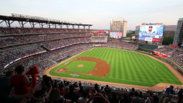 Apr 14, 2017; Atlanta, GA, USA; General view of the field during the first inning between the Atlanta Braves and the San Diego Padres the first MLB game at SunTrust Park. Mandatory Credit: Jason Getz-USA TODAY Sports
